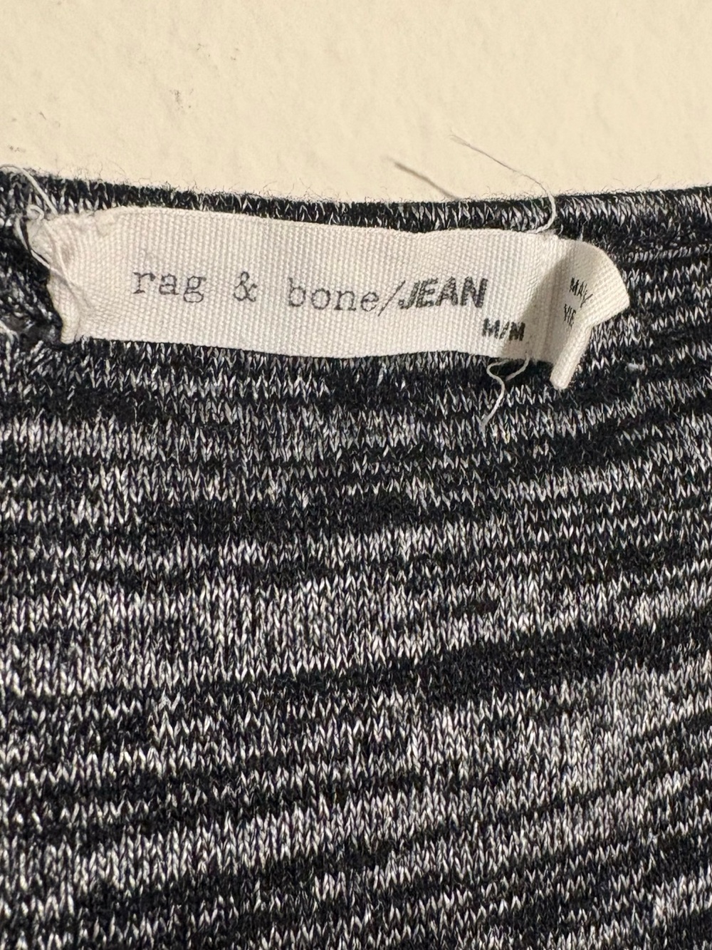 rag & bone Marled Black Gray Open Back Tank Top Size M - Picture 2 of 6